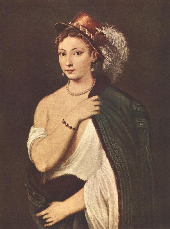 TIZIANO Vecellio Portrait of a Young Woman r